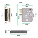 Martil Antique Brass Mortice Door Knob Kit - 80mm Sashlock - tradefit - 2