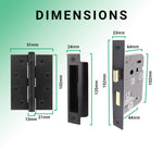 Euroda - Plus Black Fire Door Handle Pack - Bathroom - FD30/60 - tradefit - 5