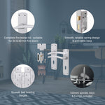 Euroda - Plus Satin Chrome Fire Door Handle Pack - Sash lock - FD30/60 - tradefit - 3