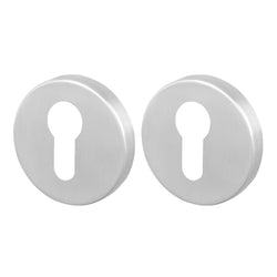 Olbia Euro Profile Keyhole Escutcheon - Satin Nickel - Pair - tradefit