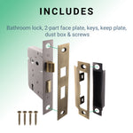 Mortice Fire Rated Sashlock - 80mm Case Size - 57mm Backset - Antique Brass - tradefit - 5
