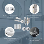 Mode - Grip Polished Chrome Lever on Rose Door Handle Pack - Bathroom - tradefit - 3