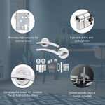 Euroda - Plus Polished Chrome Lever on Rose Fire Door Handle Pack - 3 Lever Lock & Cylinder - FD30/60 - tradefit - 3