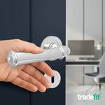 Claro Polished Chrome Lever on Rose Door Handle Kit - Sashlock - tradefit - 6