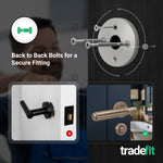 Flores Antique Brass Lever on Rose Door Handle Kit - 64mm Bathroom Lock - tradefit - 3