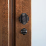 Tudor Black Iron Oval Mortice/Rim Door Knob Kit - 76mm Bathroom Deadbolt & Latch - 76mm Hinges - tradefit - 6