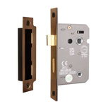 Mortice Bathroom Lock Fire Rated - 80mm Case Size - 57mm Backset - Bronze - tradefit - 1