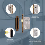 Mortice Bathroom Lock Fire Rated - 80mm Case Size - 57mm Backset - Bronze - tradefit - 4