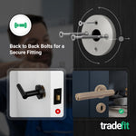 Moreno Antique Brass Lever on Rose Door Handle Kit - Medium Duty FD30/60 - 80mm Sashlock - tradefit - 3