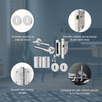 Euroda Polished Chrome Lever on Rose Door Handle Pack - 3 Lever Lock - tradefit - 3