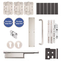 Fire Door Kit - Corridor Locking Door - Severe Duty - Double Cylinder - Satin Stainless Steel