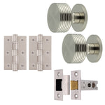 Tangier Satin Nickel Mortice Door Knob Kit - 76mm Latch - tradefit - 1