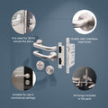 Lift To Lock Kit Disabled Bathroom Toilet Door Lever Handle & Lock - 19mm - Satin Stainless Steel - BS8300 Equality Act - tradefit