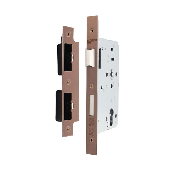 Fire Rated DIN Sashlock - 60mm Backset / 90mm Case / 72mm Centres - PVD Antique Brass - tradefit - Featured Image