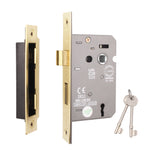 Mortice Fire Rated Sashlock - 64mm Case Size - 44mm Backset - Electro Brass - tradefit - 1