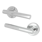Olbia Polished Chrome Lever on Rose Door Handle Pack - BS3621 5 Lever Sashlock - tradefit - 2