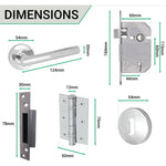 Olbia Polished Chrome Lever on Rose Door Handle Pack - BS3621 5 Lever Sashlock - tradefit - 4