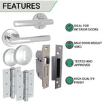 Olbia Polished Chrome Lever on Rose Door Handle Pack - BS3621 5 Lever Sashlock - tradefit - 3