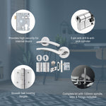 Euroda - Plus Polished Chrome Lever on Rose Door Handle Pack - Euro Lock & Cylinder - tradefit - 3