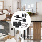 Euroda Black Lever on Rose Fire Door Handle Pack - Latch - FD30/60 - tradefit - 7