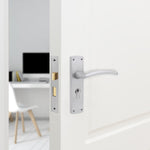 Euroda - Plus Satin Chrome Fire Door Handle Pack - Euro Lock & Thumbturn Cylinder - tradefit - 6