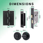Mode - Grip Black Lever on Rose Fire Door Handle Pack - Bathroom - FD30/60 - tradefit - 5