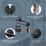 Euroda Black Lever on Rose Fire Door Handle Pack - Bathroom - FD30/60 - tradefit - 3