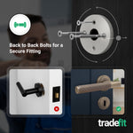 Aurora Antique Brass Lever on Rose Door Handle Kit - Medium Duty FD30/60 - 80mm Sashlock - tradefit - 3