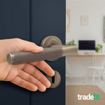 Aurora Antique Brass Lever on Rose Door Handle Kit - Medium Duty FD30/60 - 80mm Sashlock - tradefit - 6