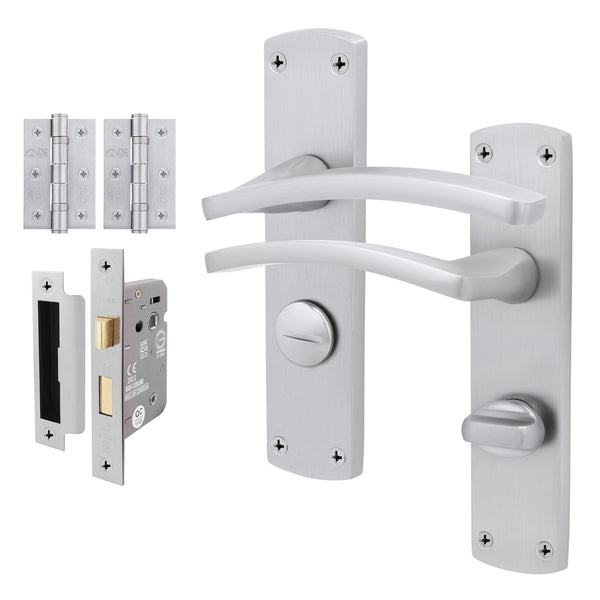 Euroda - Plus Satin Chrome Door Handle Pack - Bathroom - tradefit - Featured Image