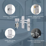 Euroda - Plus Satin Chrome Door Handle Pack - Bathroom - tradefit - 3