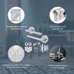 Euroda Satin Chrome Lever on Rose Fire Door Handle Pack - Euro Lock & Cylinder - FD30/60 - tradefit - 3
