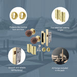 Beehive Rosewood/Brass Mortice/Rim Door Knob Kit - 80mm Sashlock - tradefit - 4