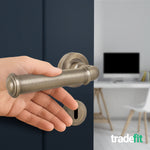 Claro Antique Brass Lever on Rose Door Handle Kit - Sashlock - tradefit - 6