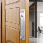 Architectural Pull Handle On Plate - Engraved Pull - 475 x 75mm - Satin Stainless Steel - tradefit - 5