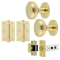 Martil Satin Brass Mortice Door Knob Kit - 76mm Latch