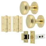 Martil Satin Brass Mortice Door Knob Kit - 76mm Latch - tradefit - 1