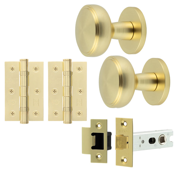 Martil Satin Brass Mortice Door Knob Kit - 76mm Latch - tradefit - Featured Image