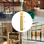 Architectural Pull Handle On Plate - Engraved Pull - 475 x 75mm - PVD Satin Brass - tradefit - 6