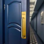 Architectural Pull Handle On Plate & Push Plate Kit - 475 x 75mm - PVD Satin Brass - tradefit - 5