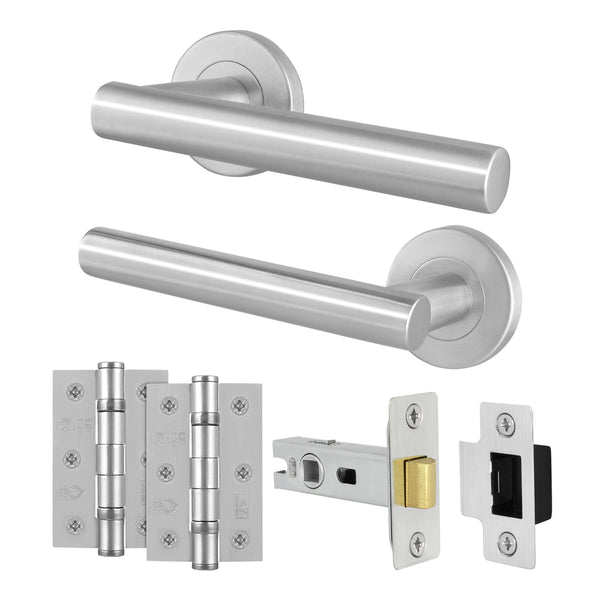 Vigo Lever on Rose Stainless Steel Door Handle Kit - Medium Duty - 64mm Latch - Featured Image