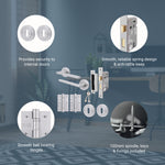 Euroda Satin Chrome Lever on Rose Door Handle Pack - 3 Lever Lock - tradefit - 3