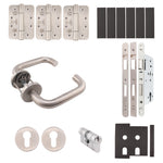Fire Door Kit - Locking Door - Severe Duty - Double Cylinder Keyed Differ - Satin Stainless Steel - tradefit - 1