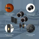 Tudor Black Iron Mortice/Rim Door Knob Kit - 76mm Latch - 76mm Hinges - tradefit - 4