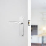 Euroda - Plus Polished Chrome Fire Door Handle Pack - Latch - FD30/60 - tradefit - 6