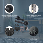 Mode - Grip Black Lever on Rose Fire Door Handle Pack - 3 Lever Lock - FD30/60 - tradefit - 3