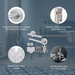 Euroda Satin Chrome Lever on Rose Fire Door Handle Pack - 3 Lever Lock - FD30/60 - tradefit - 3