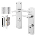 Euroda-Plus Polished Chrome Door Handle Pack - Bathroom