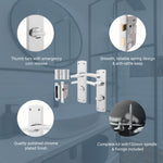 Euroda - Plus Polished Chrome Door Handle Pack - Bathroom - tradefit - 3