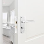 Euroda - Plus Polished Chrome Fire Door Handle Pack - Bathroom - FD30/60 - tradefit - 6
